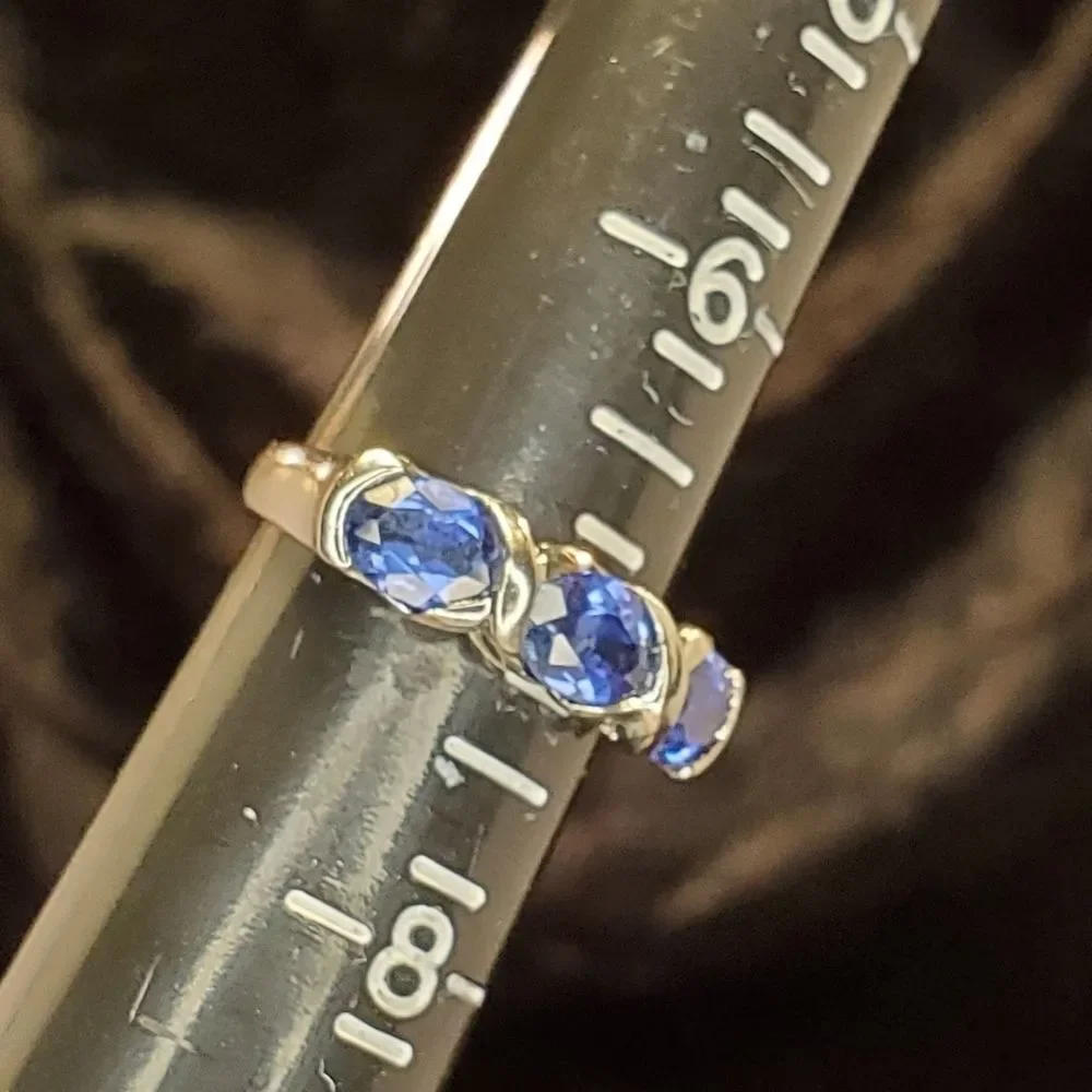 0226. Beautiful!!!!!! ~ Ross Simons ~ Iolite 💙 Cluster ~ STERLING Ring ~ FIRM - Picture 8 of 10